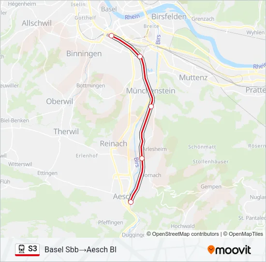 S3 Train Line Map