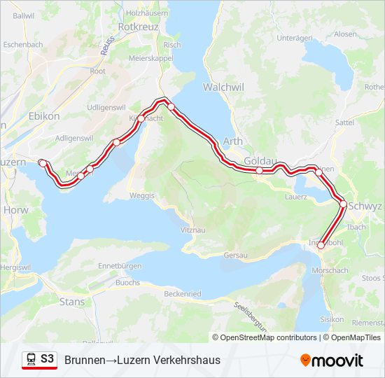 S3 train Line Map