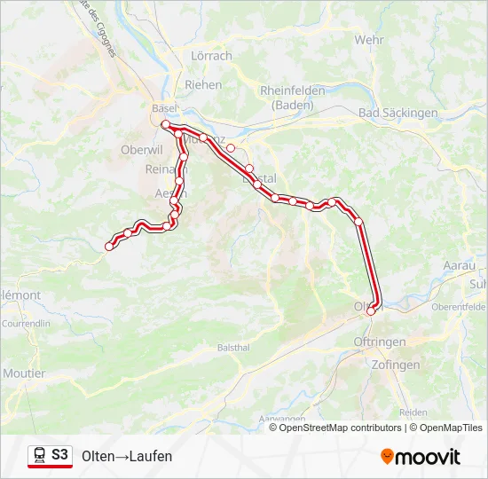 S3 Train Line Map
