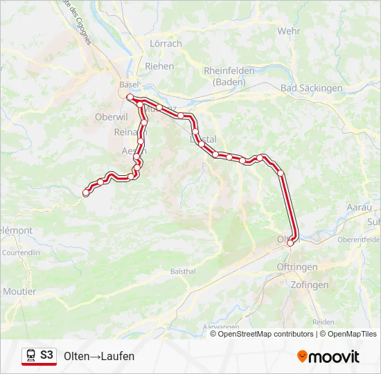 S3 Train Line Map