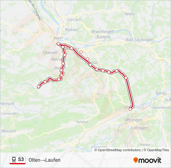 S3 Train Line Map