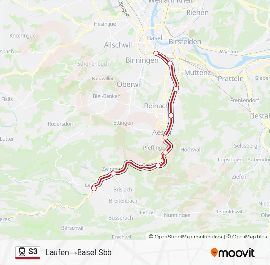 S3 Train Line Map