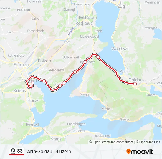 S3 Train Line Map