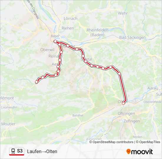 S3 Train Line Map