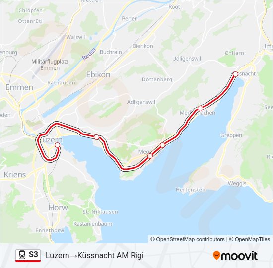 S3 Train Line Map