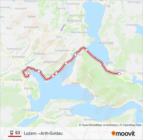 S3 Train Line Map