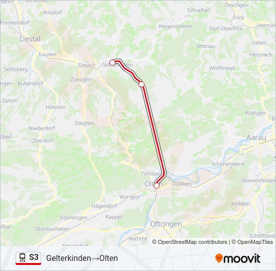 S3 Train Line Map