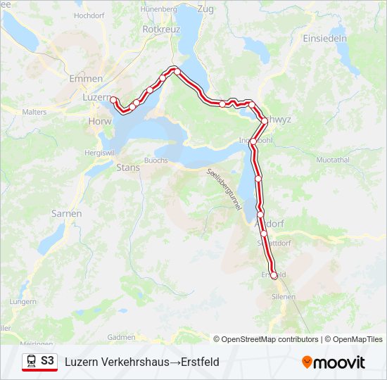S3 Train Line Map
