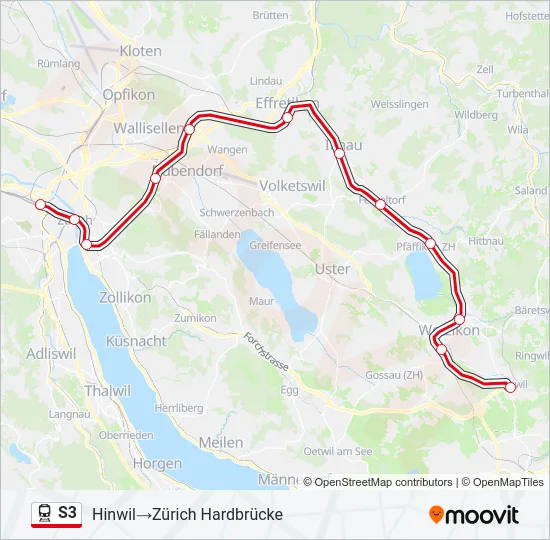 S3 Train Line Map