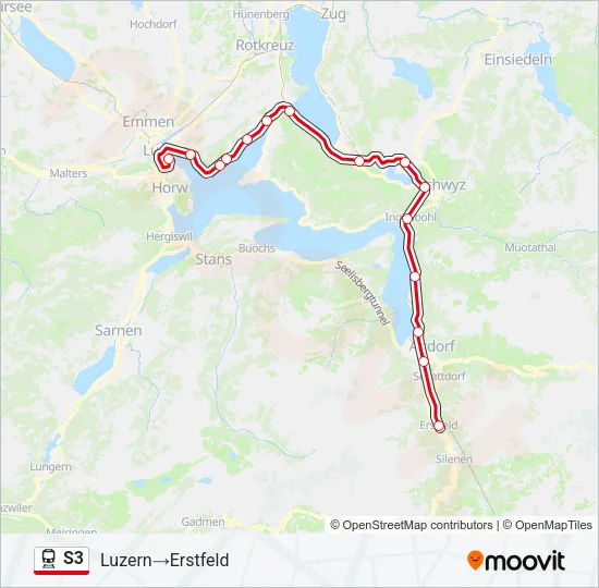 S3 Train Line Map