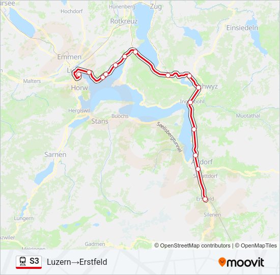 S3 Train Line Map
