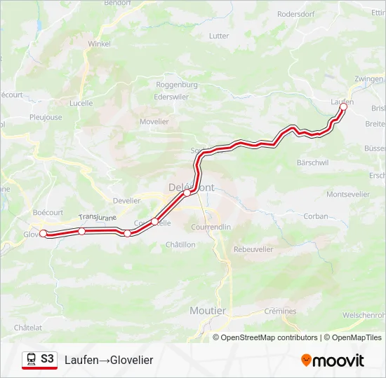 S3 Train Line Map