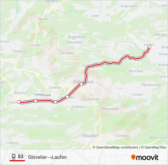 S3 Train Line Map