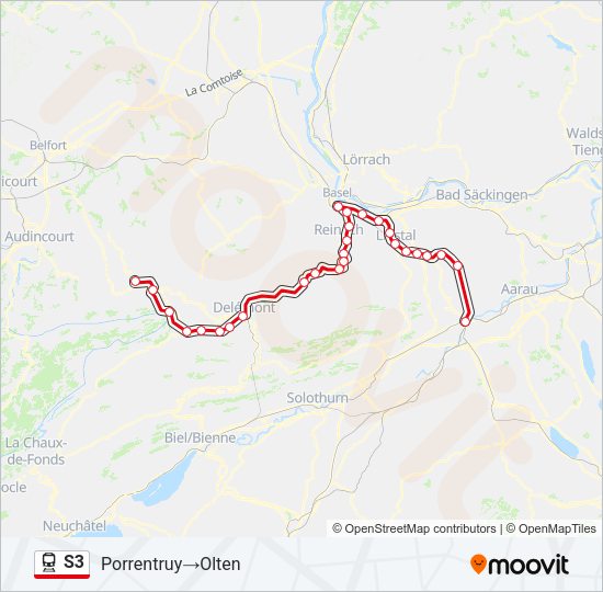 S3 Train Line Map