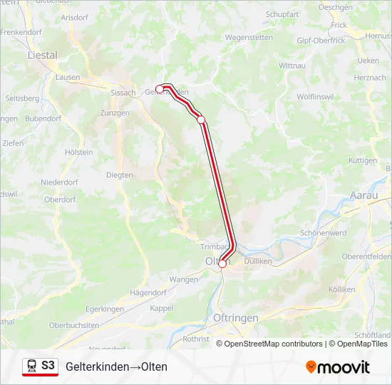 S3 Train Line Map