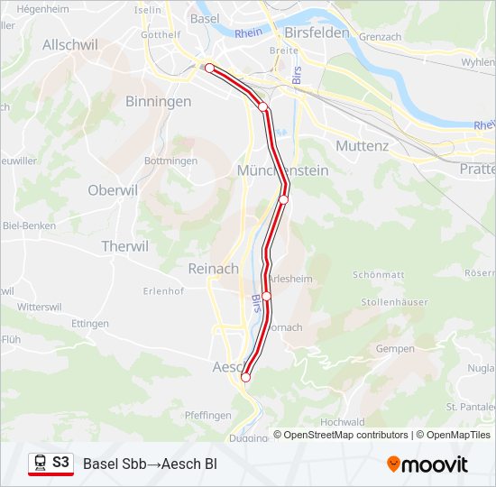 S3 Train Line Map