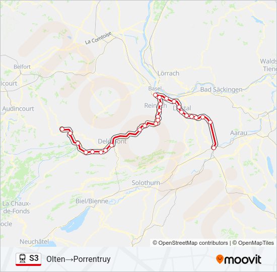 S3 Train Line Map