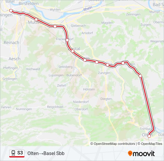 S3 Train Line Map