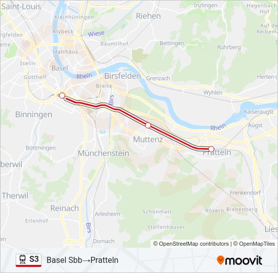 S3 Train Line Map
