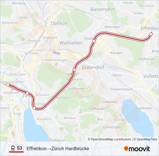 S3 Train Line Map