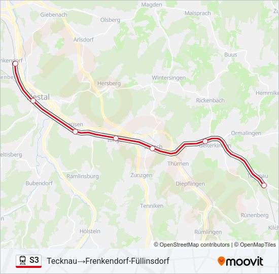 S3 Train Line Map
