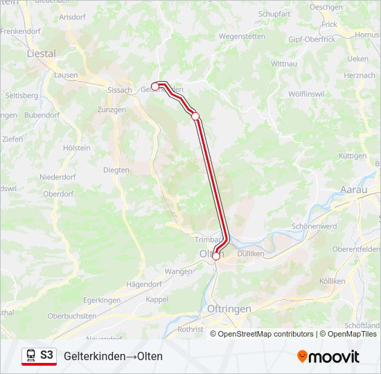 S3 Train Line Map