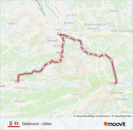 S3 Train Line Map