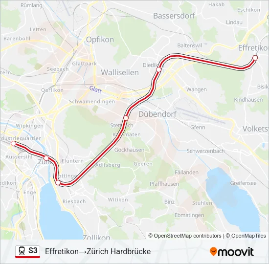S3 Train Line Map