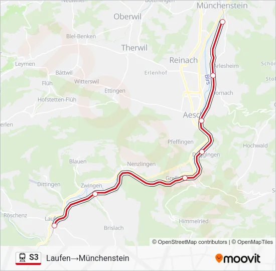 S3 Train Line Map