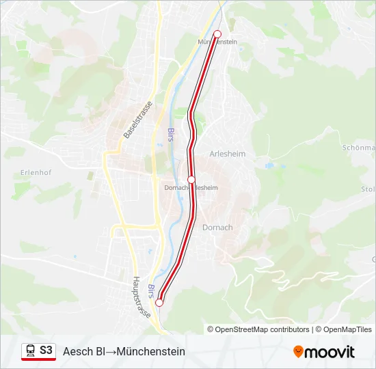 S3 Train Line Map