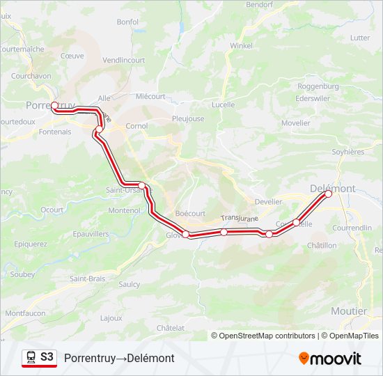 S3 Train Line Map