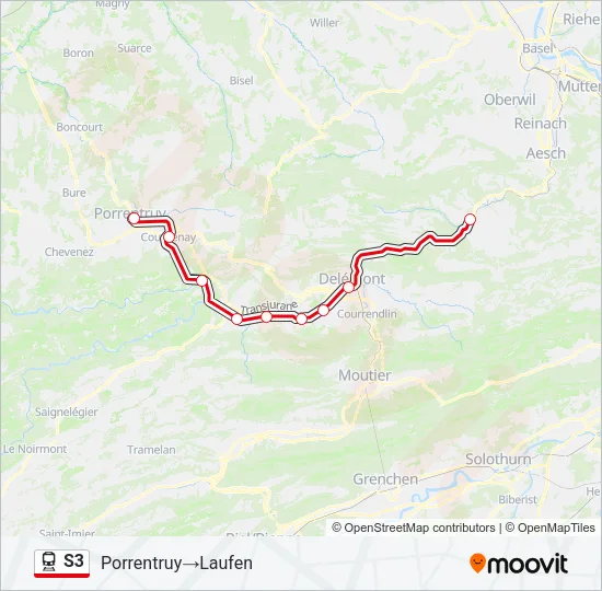 S3 Train Line Map