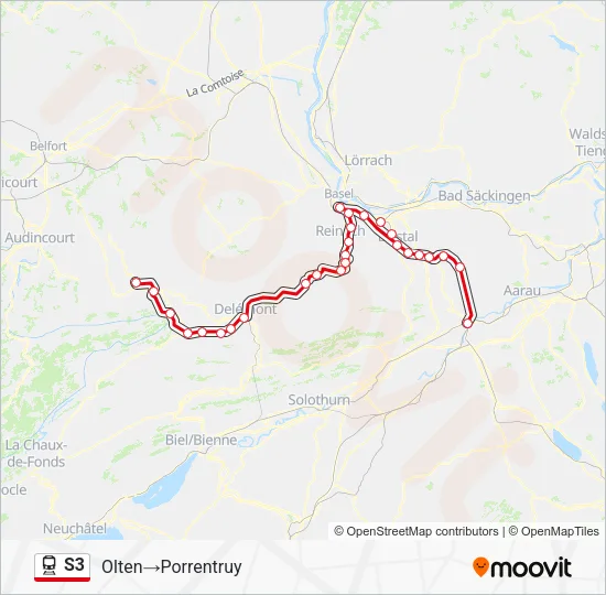 S3 Train Line Map