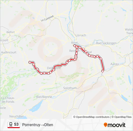 S3 Train Line Map