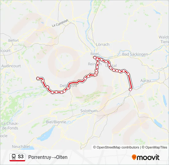 S3 Train Line Map
