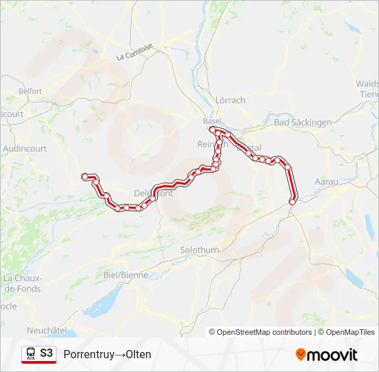 S3 Train Line Map