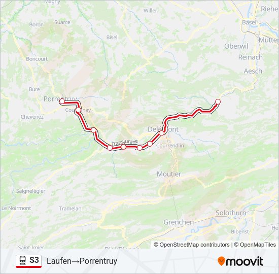 S3 Train Line Map