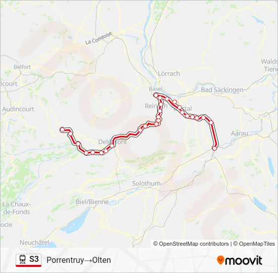 S3 Train Line Map