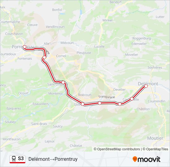 S3 Train Line Map