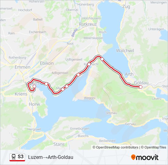 S3 train Line Map