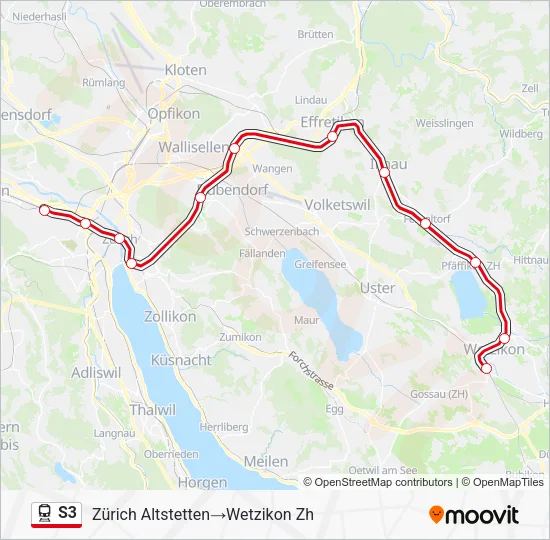 S3 Train Line Map