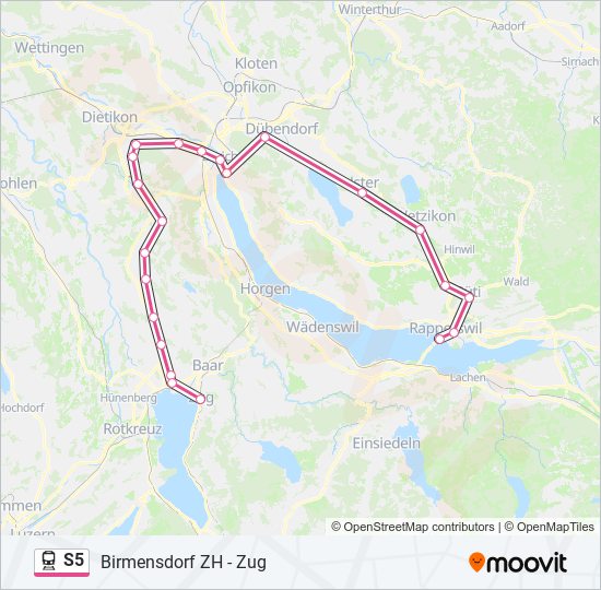 S5 train Line Map