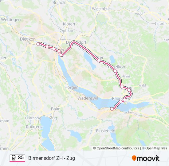 S5 train Line Map