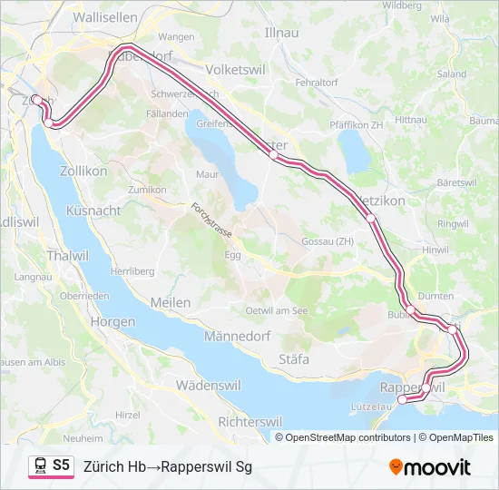 S5 Train Line Map