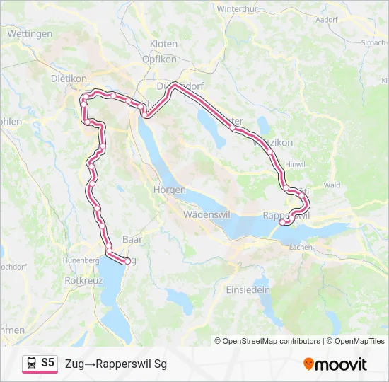 S5 Train Line Map
