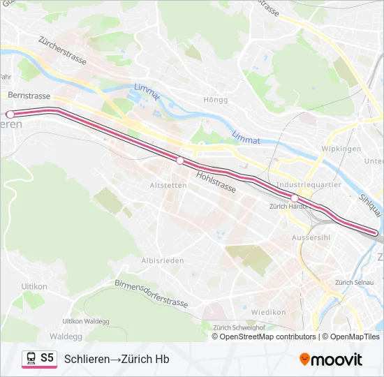 S5 Train Line Map