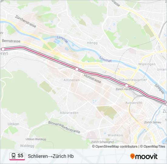 S5 Train Line Map