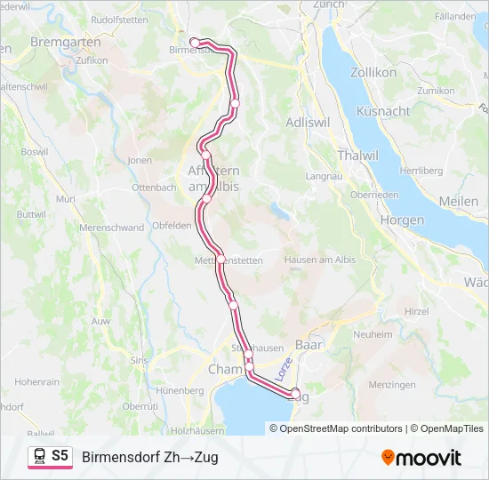 S5 Train Line Map