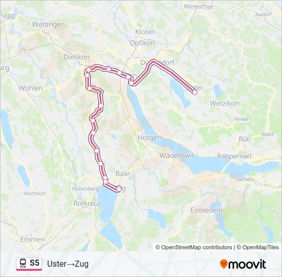 S5 Train Line Map