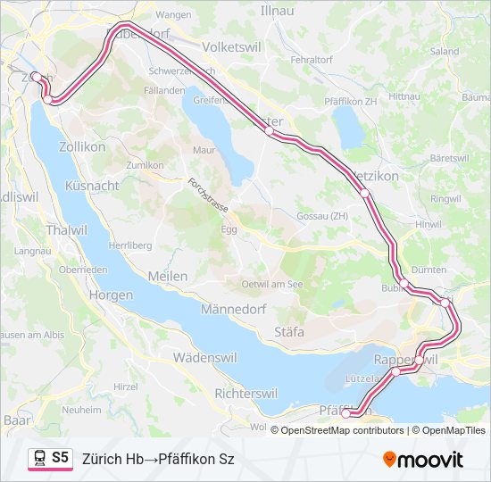 S5 Train Line Map